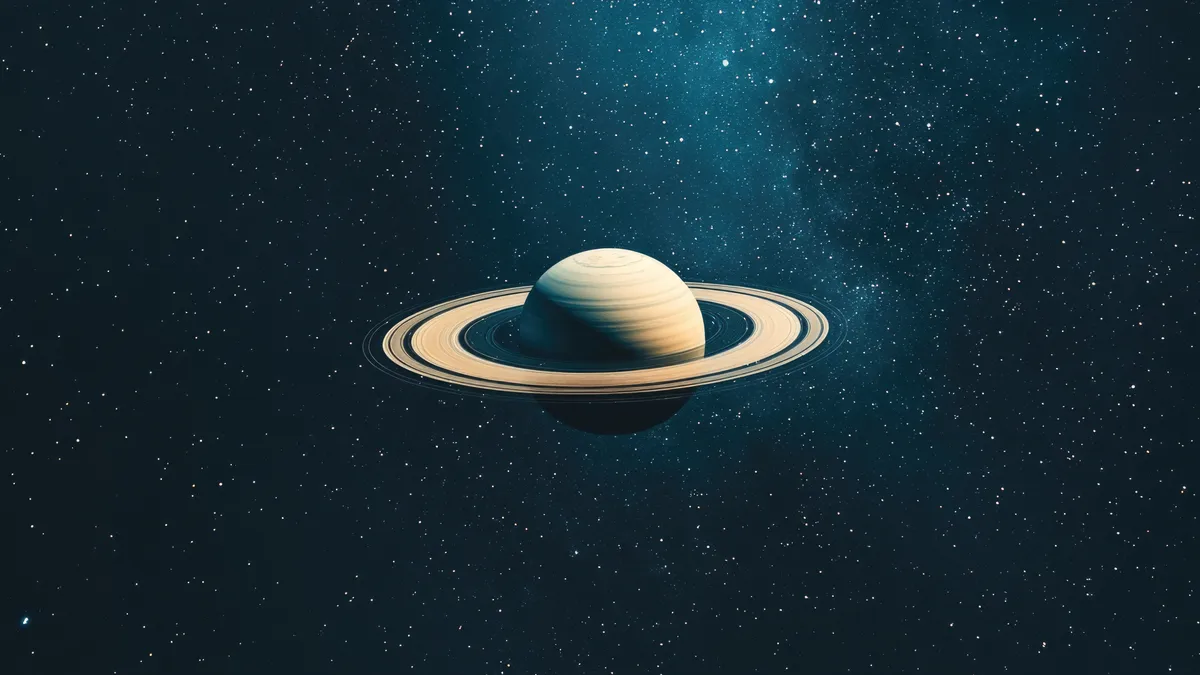finding love after 50: Saturn rings starry sky illustration